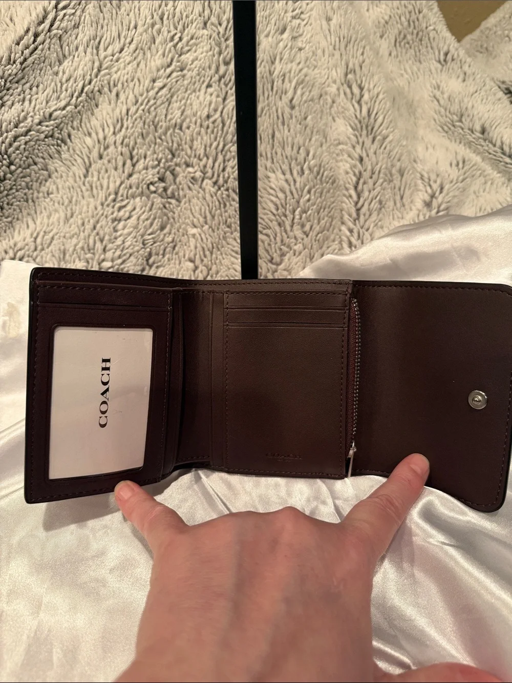 Coach Black Signature Canvas & Leather Wallet